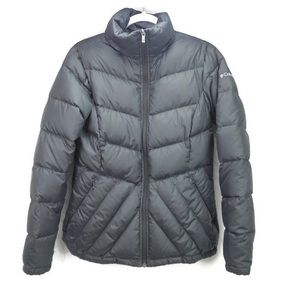 Columbia down puffer jacket dark gray size small